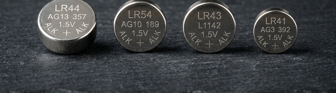 Button Battery Cross Reference Guide - LR44, LR54, LR43, LR41 Codes & Equivalents Chart