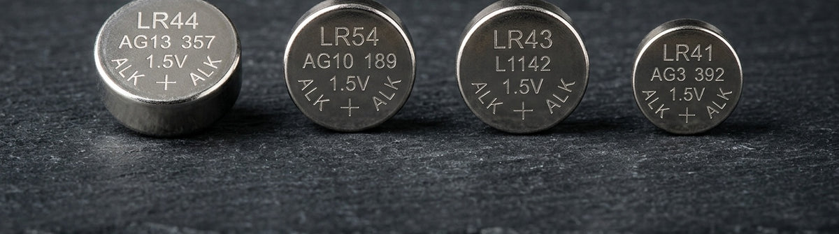 Button Battery Cross Reference Guide - LR44, LR54, LR43, LR41 Codes & Equivalents Chart