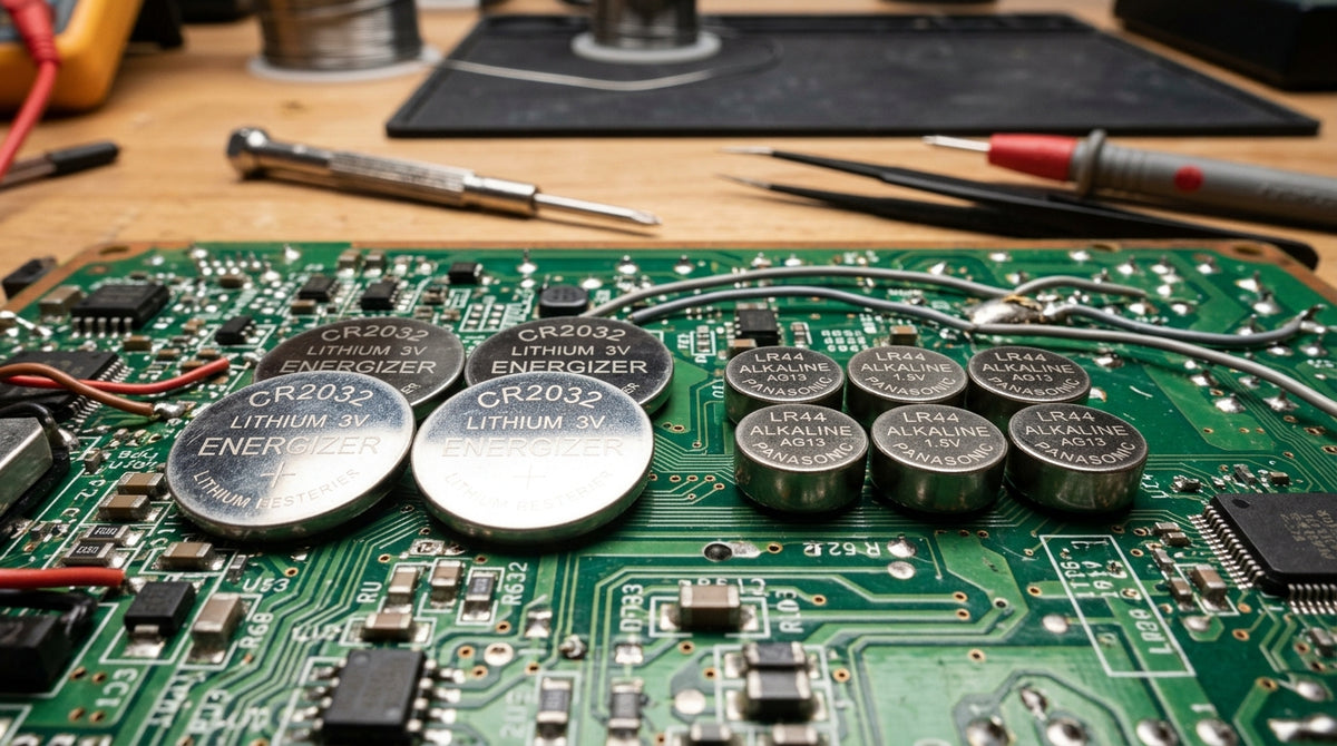 Alkaline vs Lithium Coin Cell Battery Comparison Banner