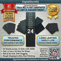 24pcs Wet and Dry Sandpaper Set 12 Grits