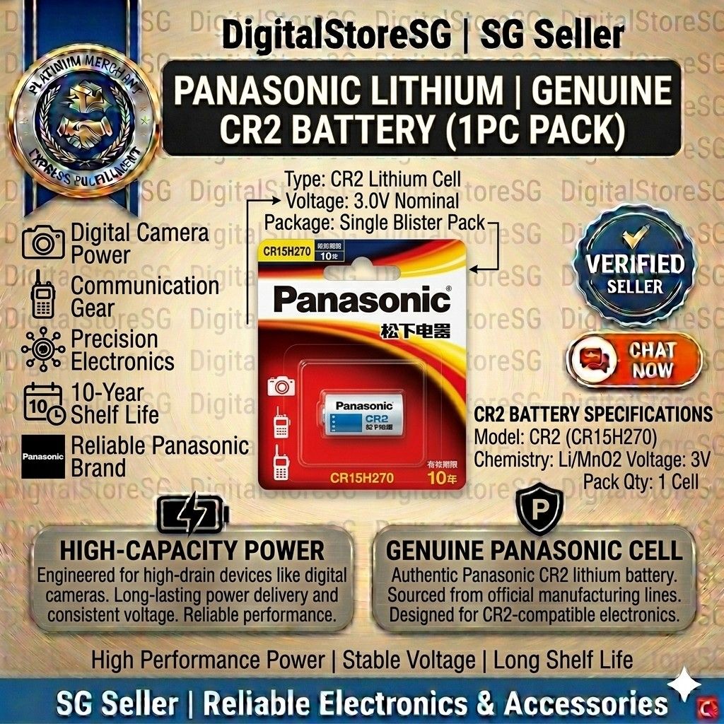 Panasonic CR2 3V Lithium Battery, CR15H270