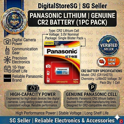 Panasonic CR2 3V Lithium Battery, CR15H270