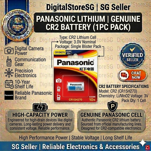 Panasonic CR2 3V Lithium Battery, CR15H270