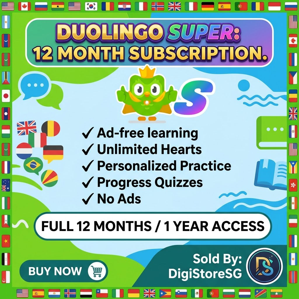 Duolingo Super 12-Month Subscription Global Activation Code - DigiStoreSG