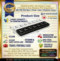 Large Weekly AM/PM Pill Organizer, 7-Day 2-Times-a-Day Pill Box