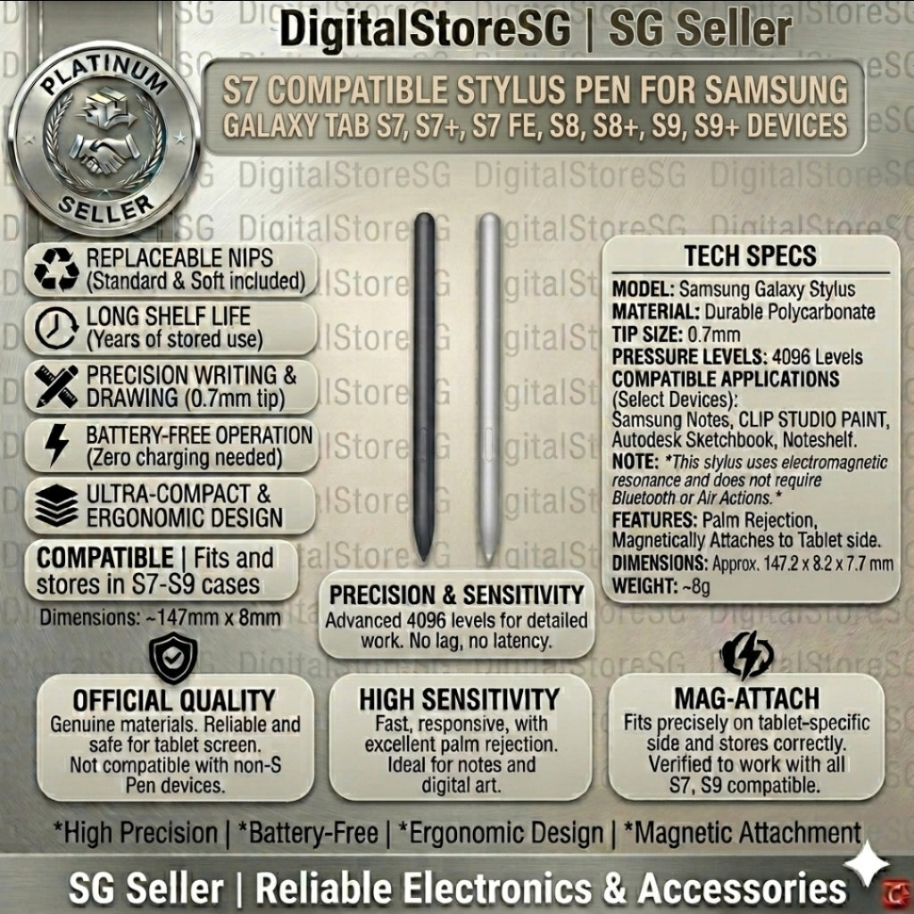 Samsung Galaxy Tab S7 S8 S9 replacement stylus pen
