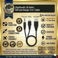 2-in-1 Micro-USB Charging and 3.5mm AUX Audio Adapter Cable