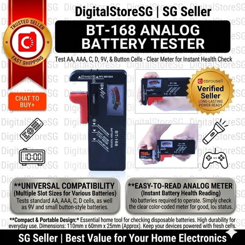 BT-168 analog battery tester