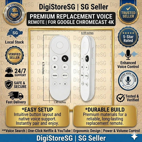 G9N9N Bluetooth voice remote for Google TV / Chromecast