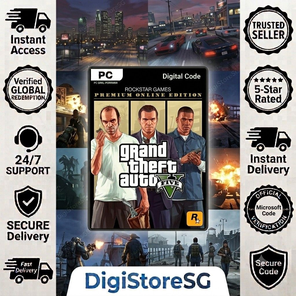 Grand Theft Auto V Premium Online Edition Rockstar Games Launcher Digital Code Global