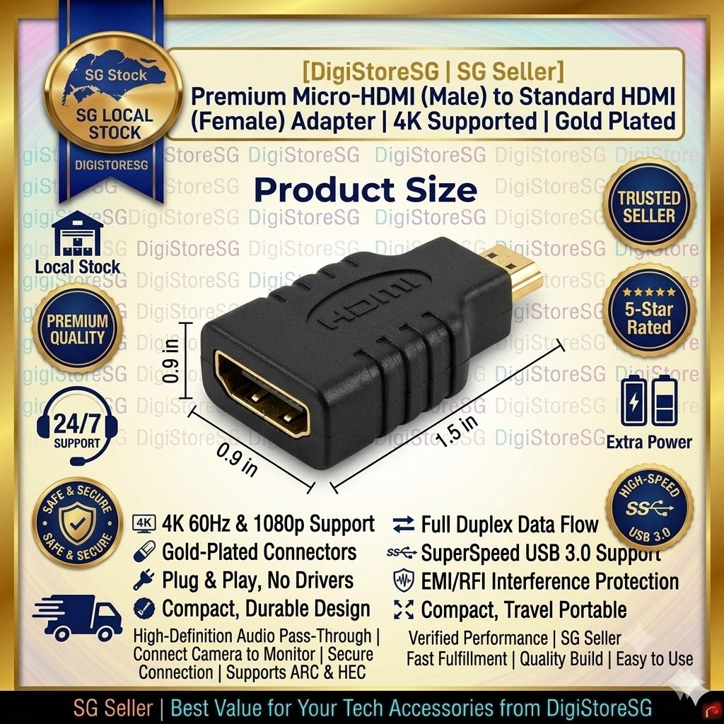 Micro HDMI Male to HDMI Female Adapter