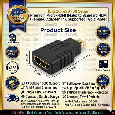 Micro HDMI Male to HDMI Female Adapter