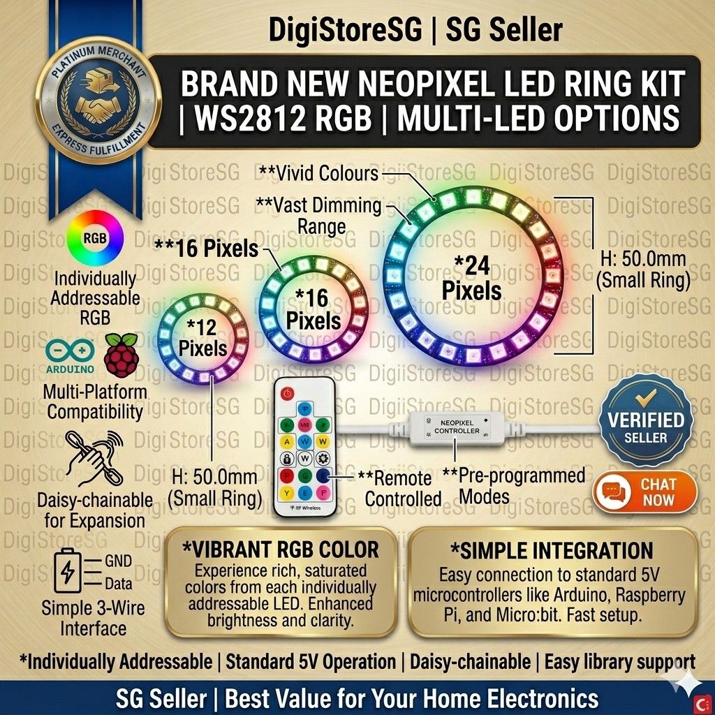 USB infrared remote controller for NeoPixel LED ring