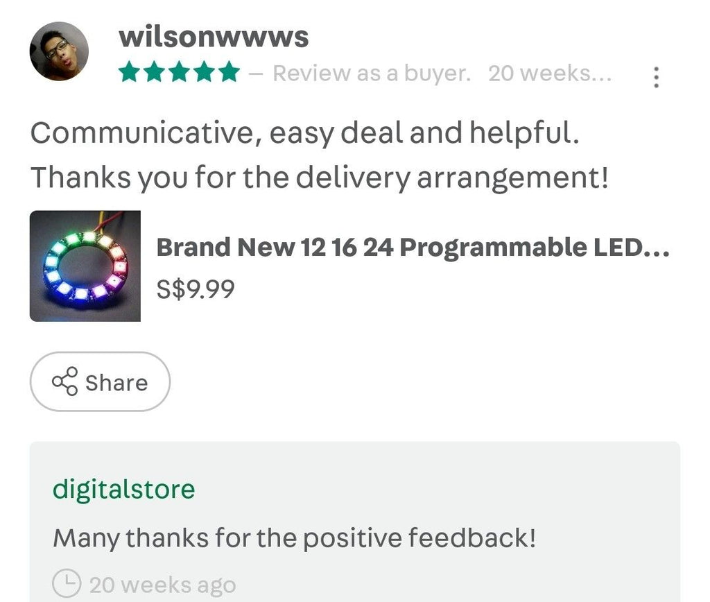 WS2812 NeoPixel programmable RGB LED ring options